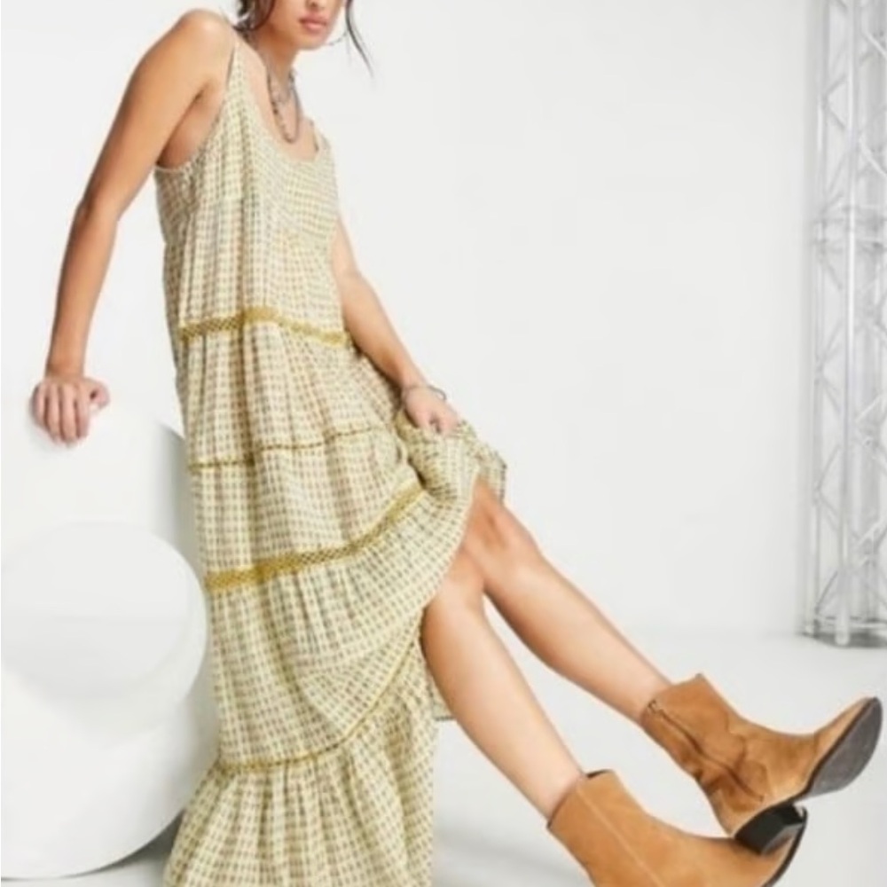 Free People Midnight Dance Ruffled Maxi Sundress